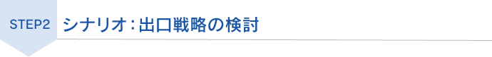 STEP2 シナリオ：出口戦略の検討